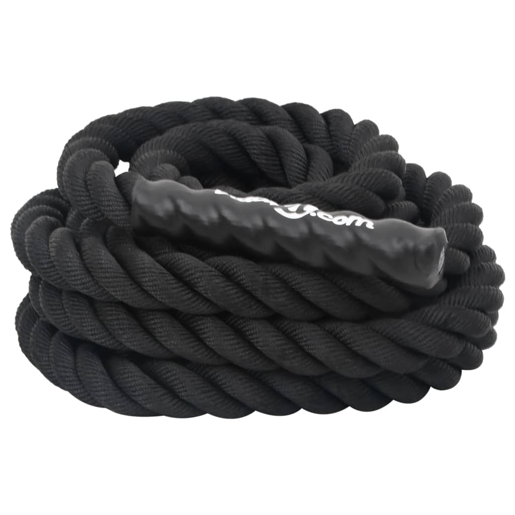 Corda de batalha 6 m 4,5 kg poliéster preto
