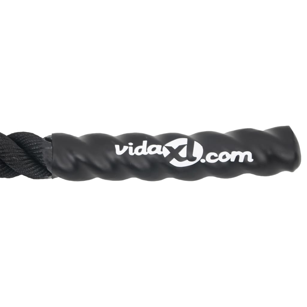 Corda de batalha 6 m 4,5 kg poliéster preto