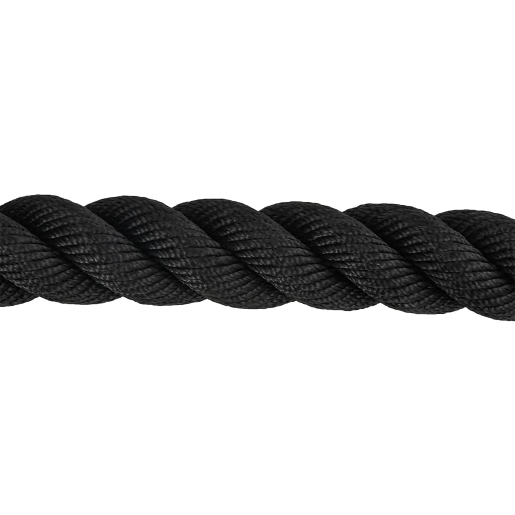 Corda de batalha 6 m 4,5 kg poliéster preto