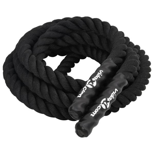 Corda de batalha 9 m 6,8 kg poliéster preto