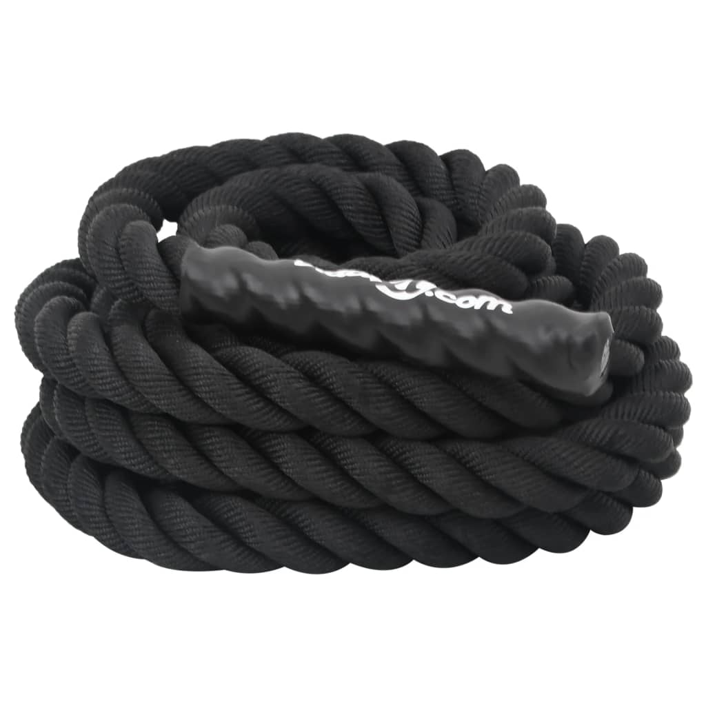 Corda de batalha 9 m 6,8 kg poliéster preto