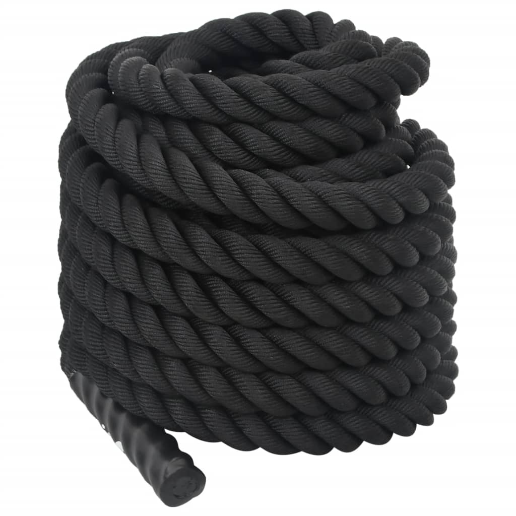 Corda de batalha 12 m 9 kg poliéster preto