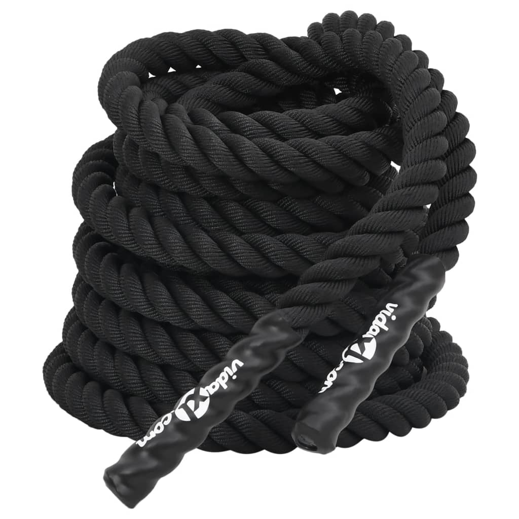Corda de batalha 15 m 11 kg poliéster preto
