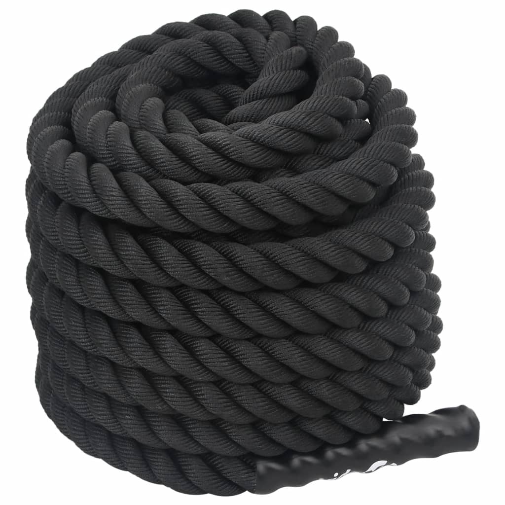 Corda de batalha 15 m 11 kg poliéster preto