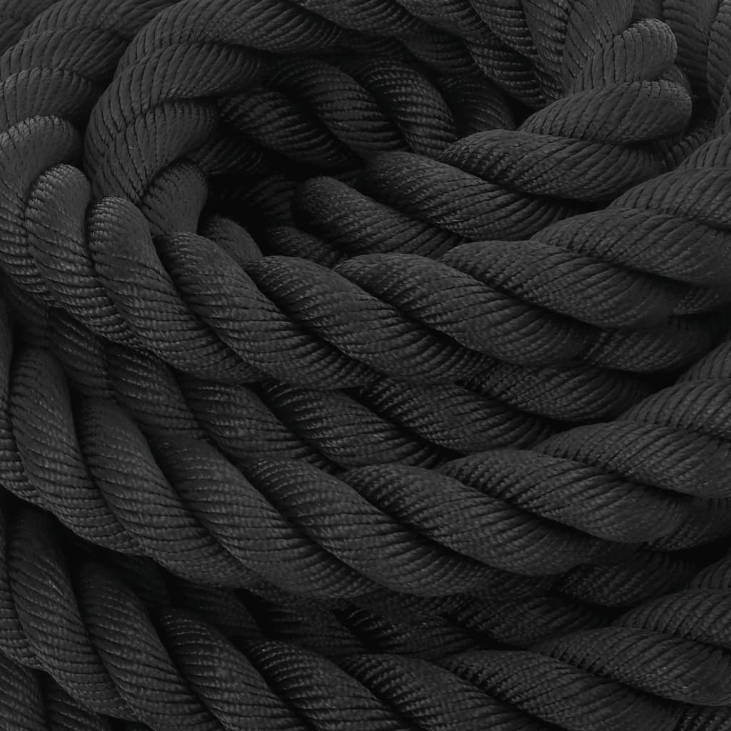 Corda de batalha 15 m 11 kg poliéster preto