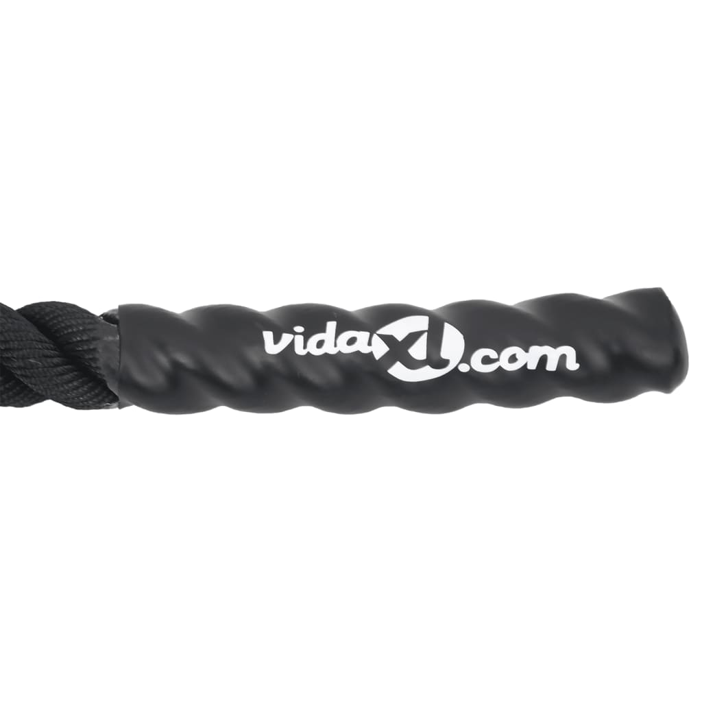 Corda de batalha 15 m 11 kg poliéster preto