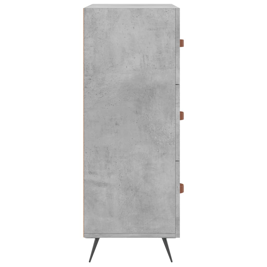 Cómoda 69,5x34x90 cm derivados de madeira cinzento cimento