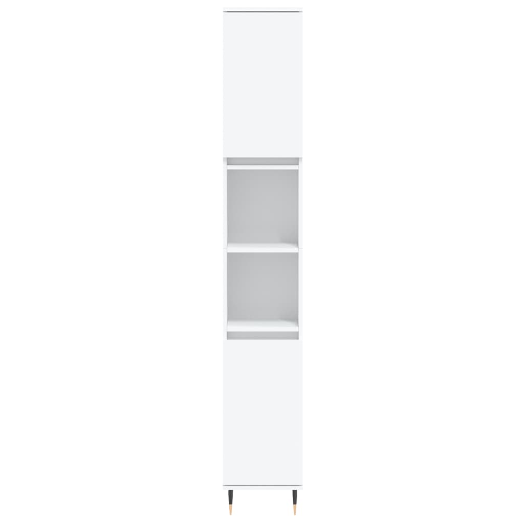 Armário de Casa de Banho - 30x30x190 cm - Derivados de Madeira Branco