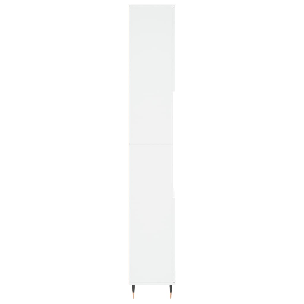 Armário de Casa de Banho - 30x30x190 cm - Derivados de Madeira Branco