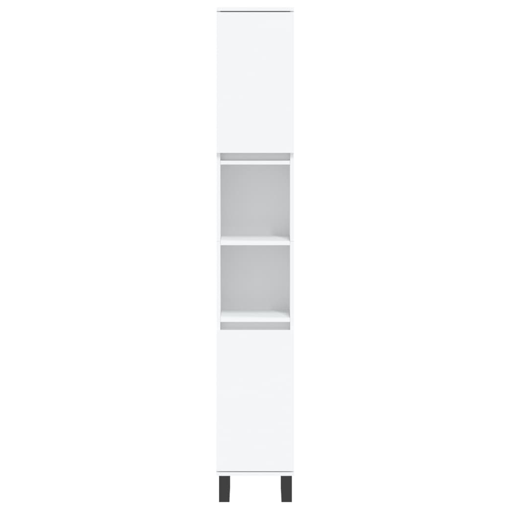 Armário de Casa de Banho - 30x30x190 cm - Derivados de Madeira Branco