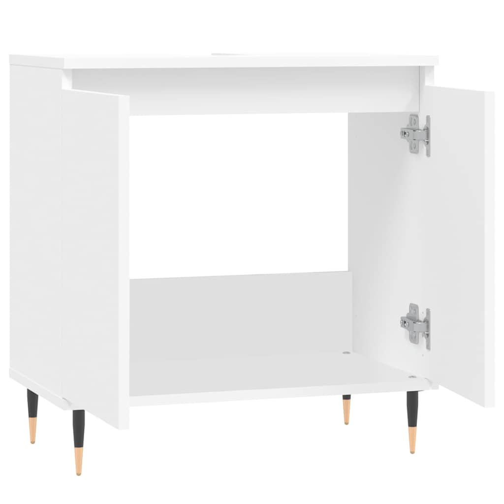 Armário de casa de banho 58x33x60 cm derivados madeira branco