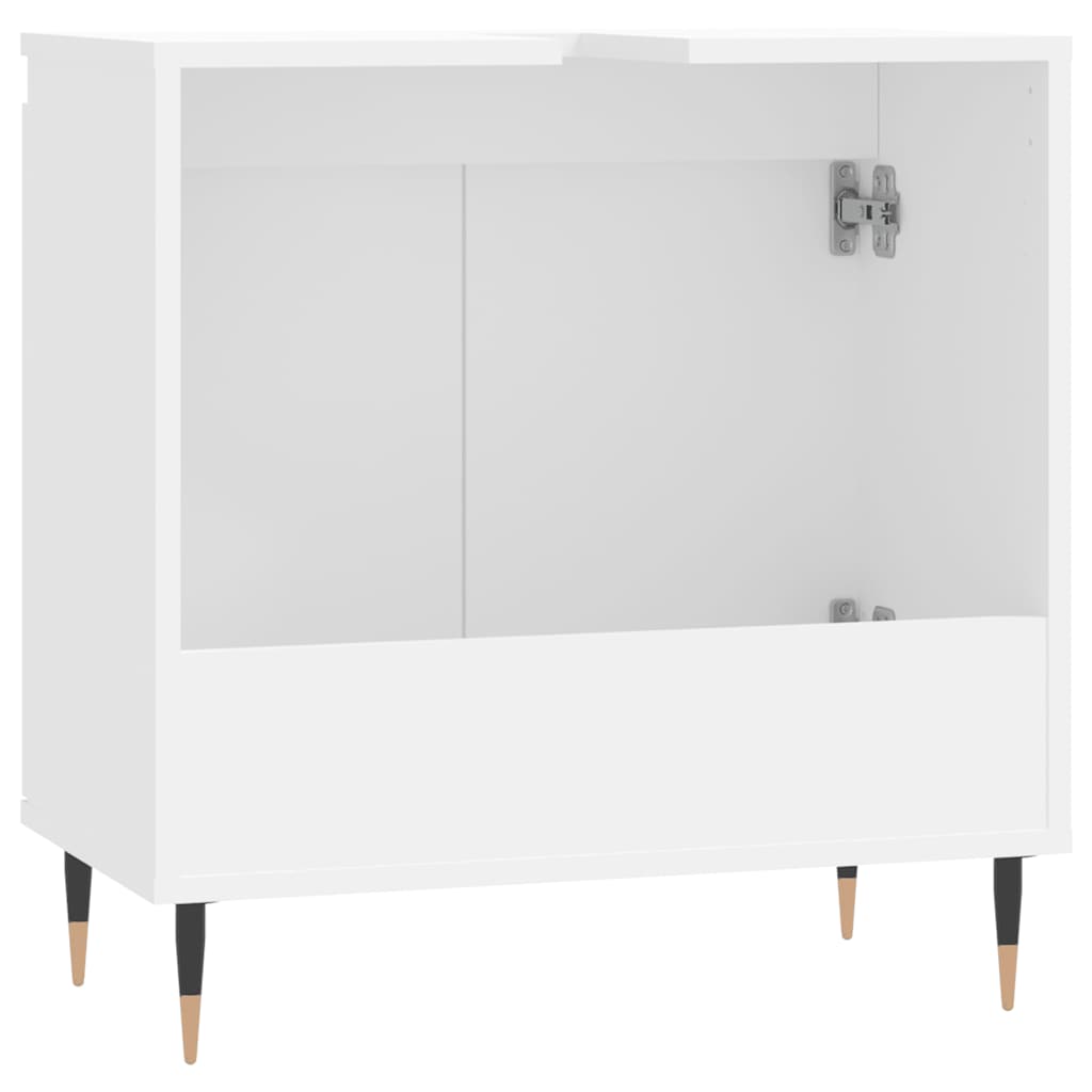 Armário de casa de banho 58x33x60 cm derivados madeira branco
