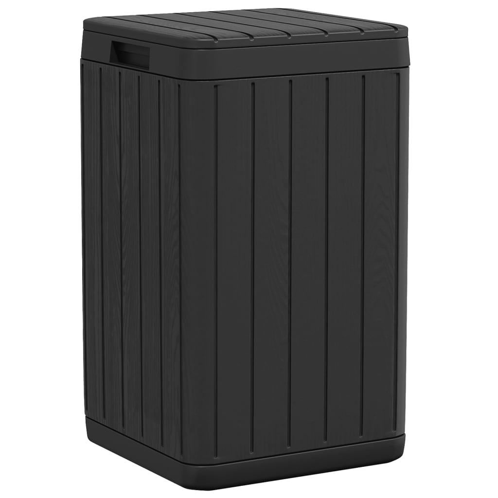 Caixote do lixo de exterior 38x38x65 cm PP antracite