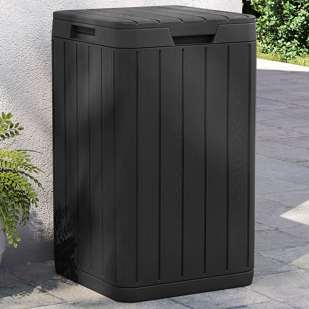 Caixote do lixo de exterior 38x38x65 cm PP antracite