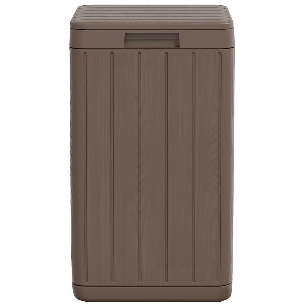 Caixote do lixo de exterior 38x38x65 cm PP castanho