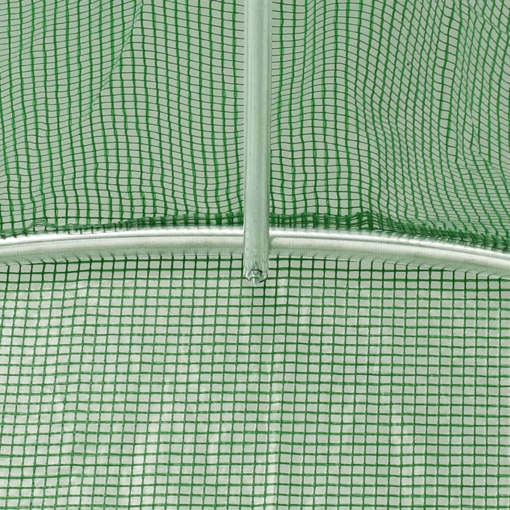 Estufa com estrutura de aço 8 m² 4x2x2 m verde
