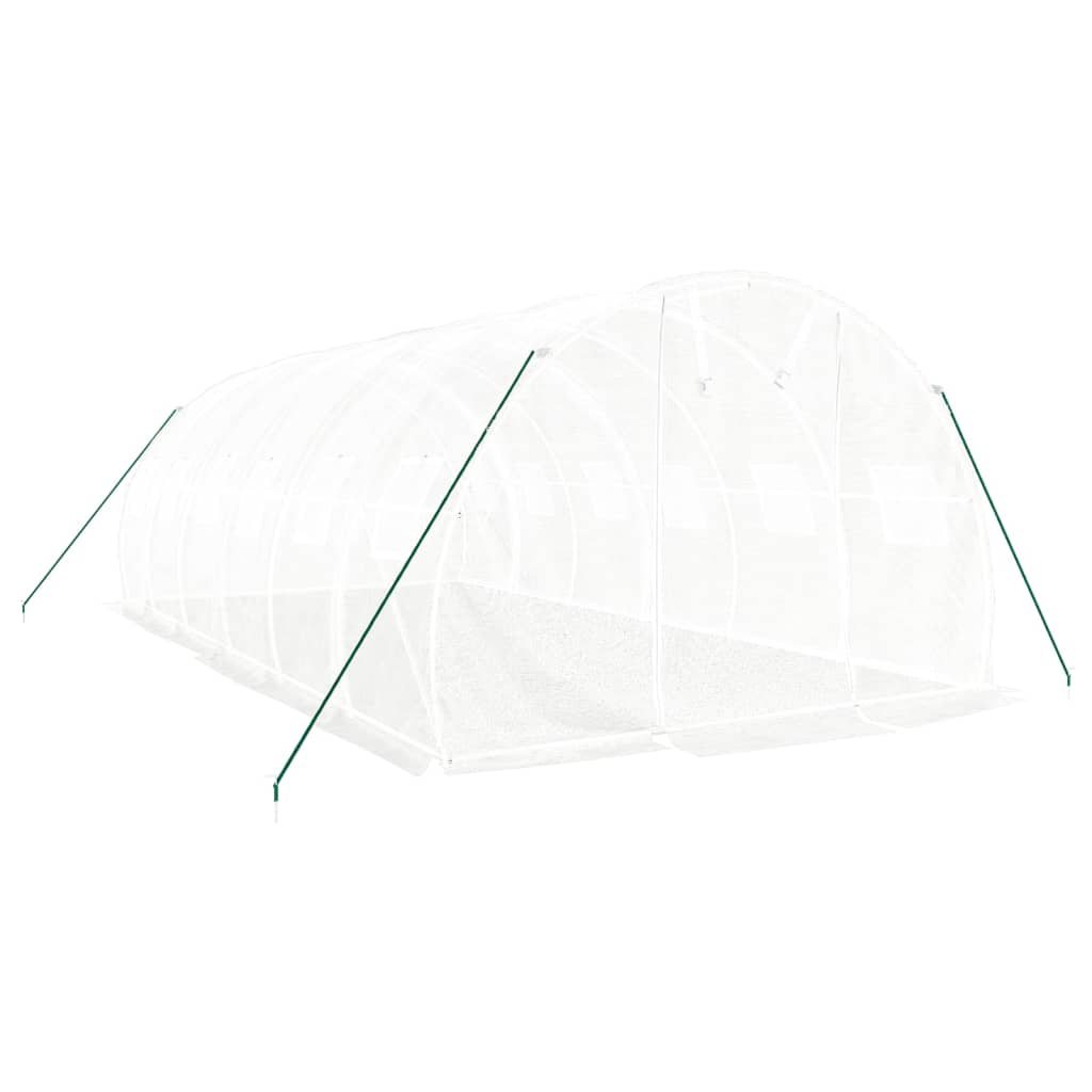 Estufa com estrutura de aço 18 m² 6x3x2 m branco