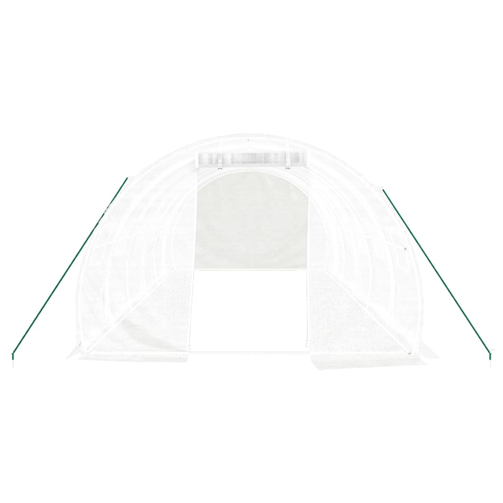 Estufa com estrutura de aço 18 m² 6x3x2 m branco