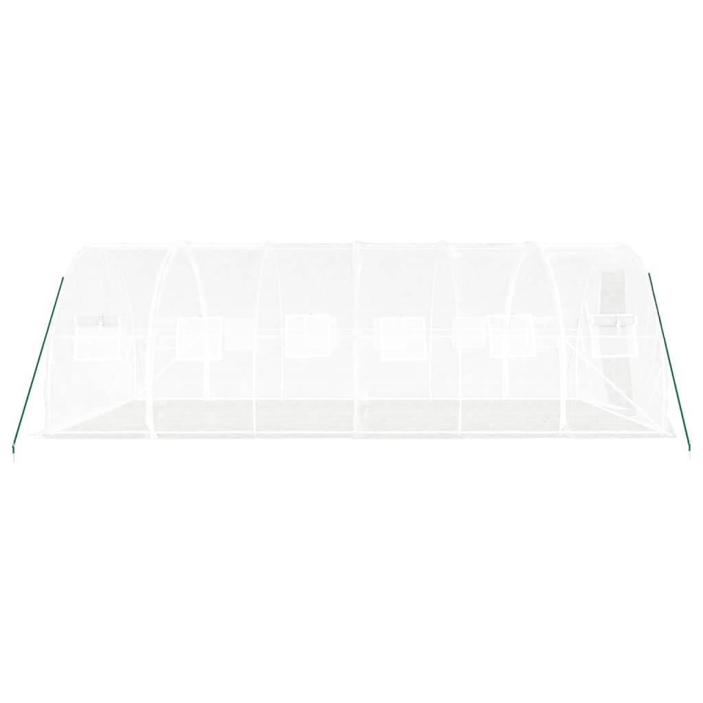 Estufa com estrutura de aço 18 m² 6x3x2 m branco