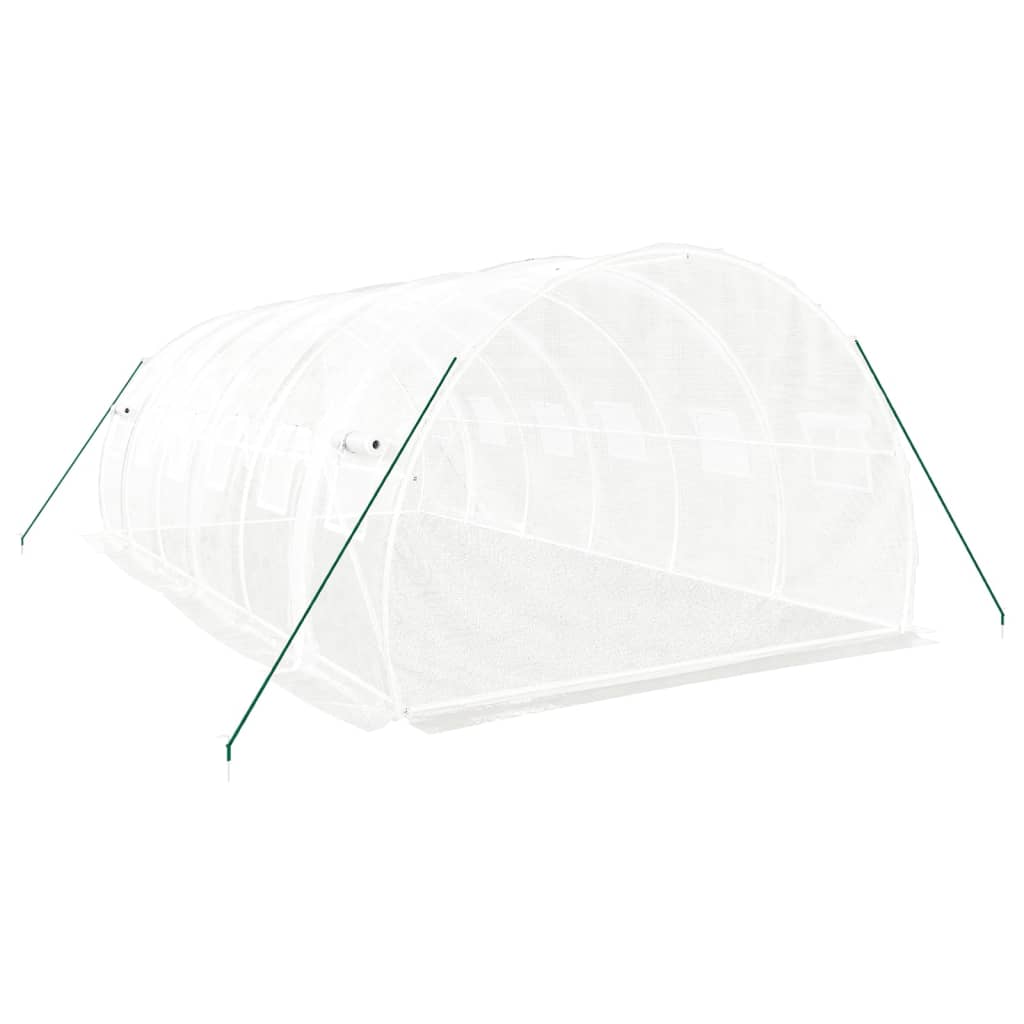 Estufa com estrutura de aço 18 m² 6x3x2 m branco
