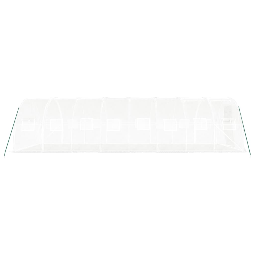Estufa com estrutura de aço 24 m² 8x3x2 m branco