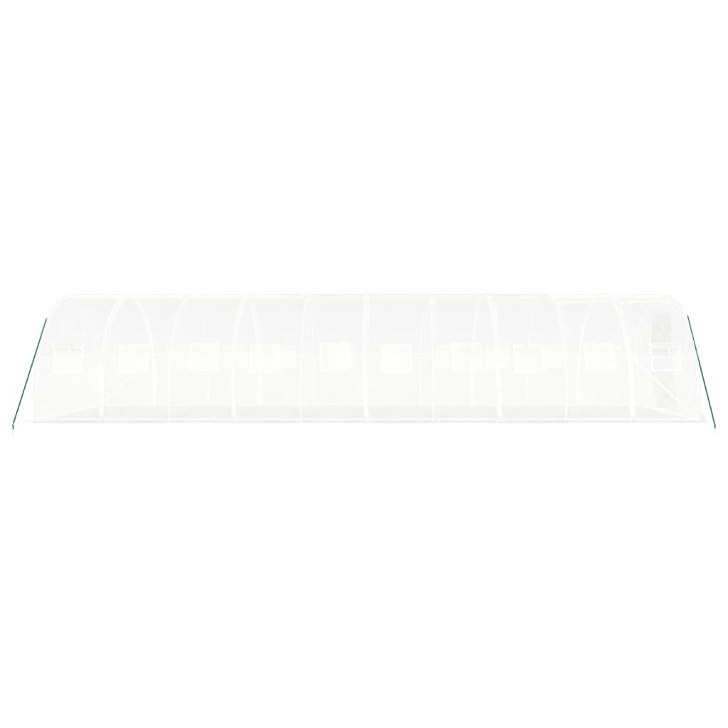 Estufa com estrutura de aço 30 m² 10x3x2 m branco