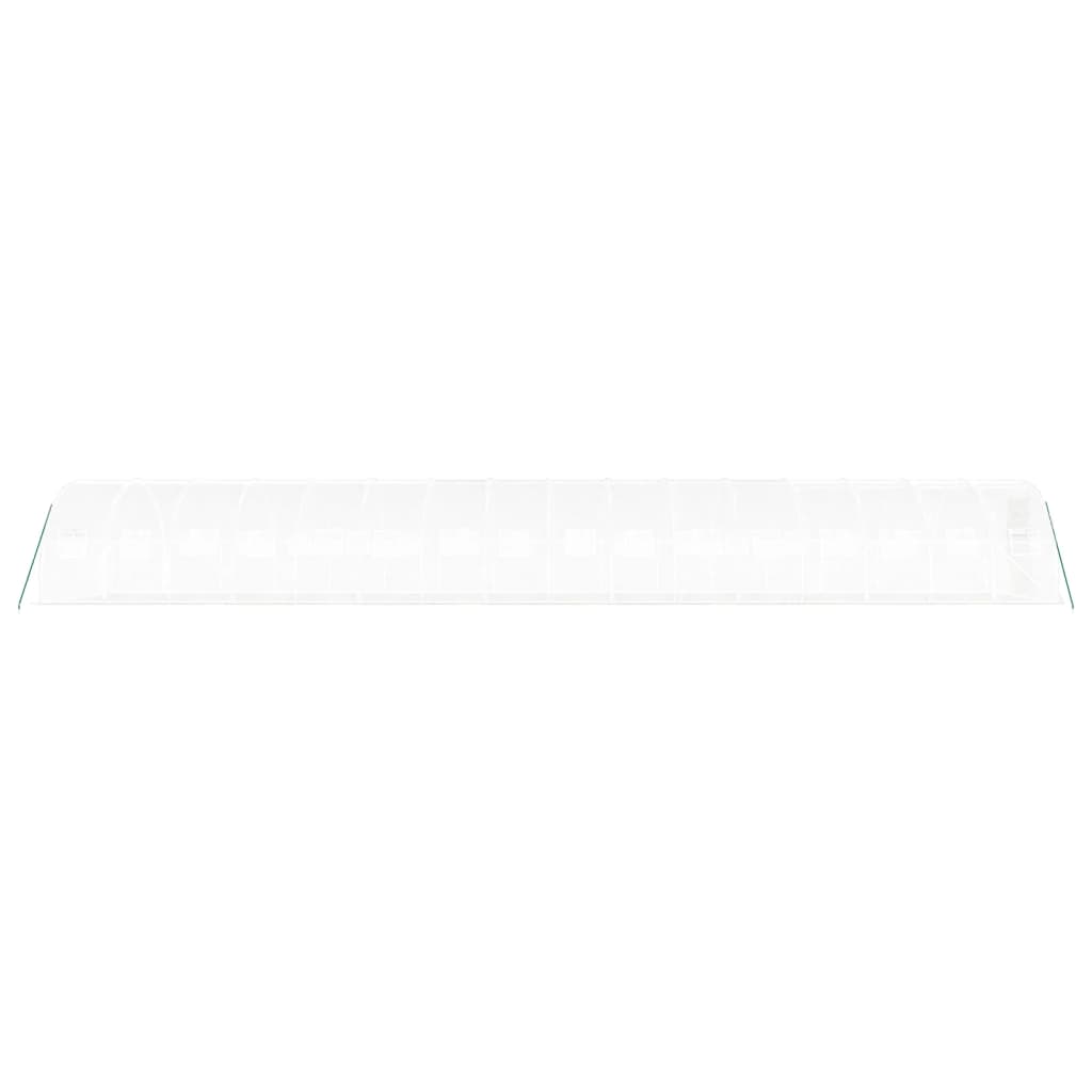 Estufa com estrutura de aço 48 m² 16x3x2 m branco