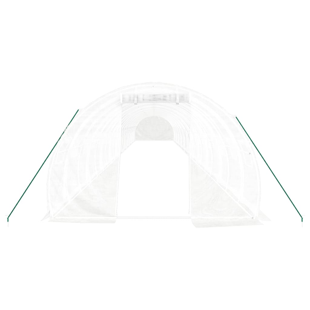 Estufa com estrutura de aço 66 m² 22x3x2 m branco