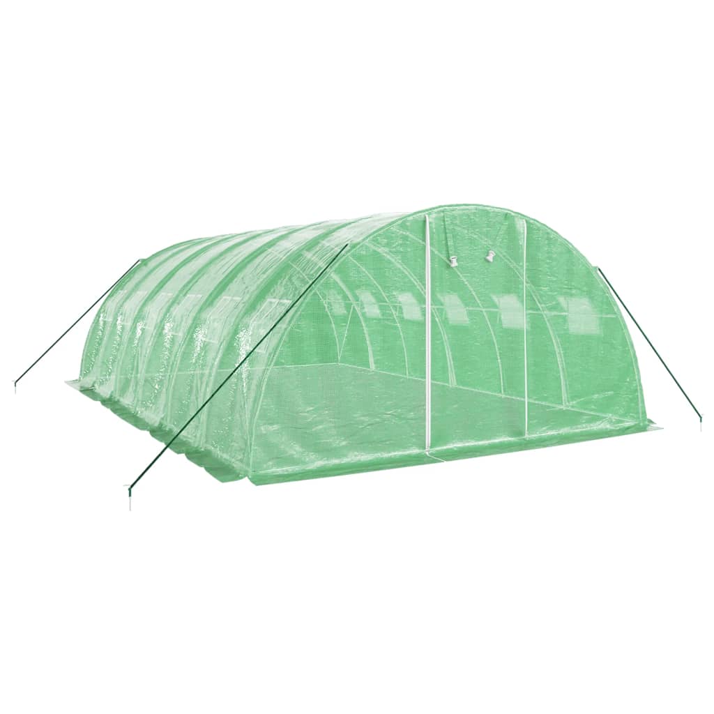 Estufa com estrutura de aço 24 m² 6x4x2 m verde