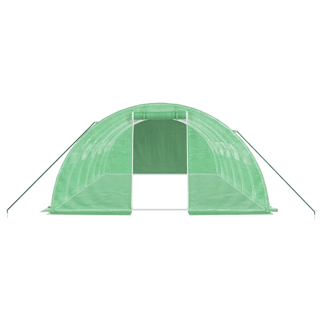 Estufa com estrutura de aço 24 m² 6x4x2 m verde