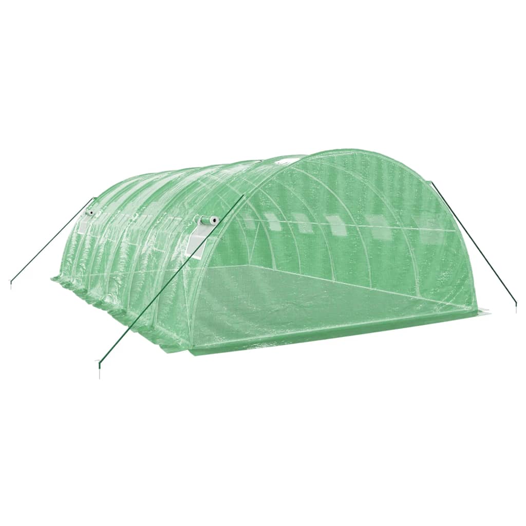 Estufa com estrutura de aço 24 m² 6x4x2 m verde