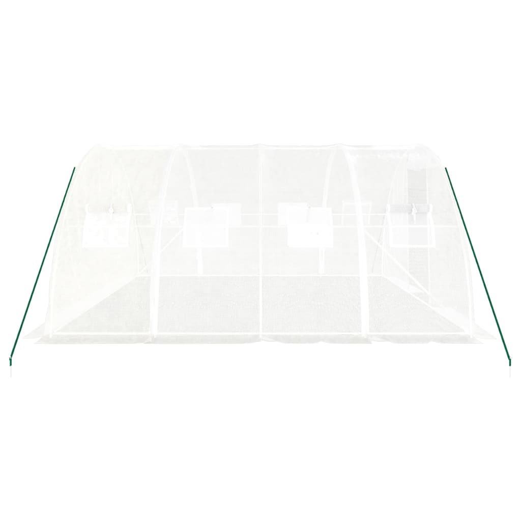 Estufa com estrutura de aço 16 m² 4x4x2 m branco