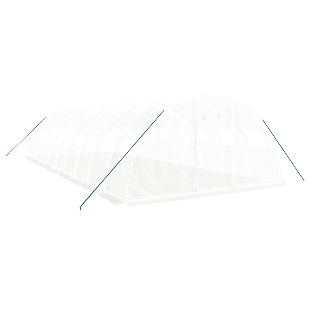 Estufa com estrutura de aço 40 m² 10x4x2 m branco
