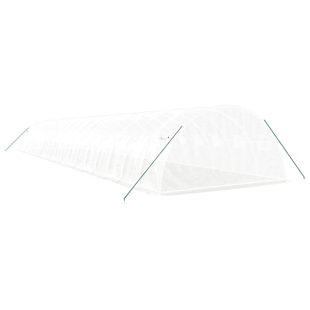 Estufa com estrutura de aço 72 m² 18x4x2 m branco