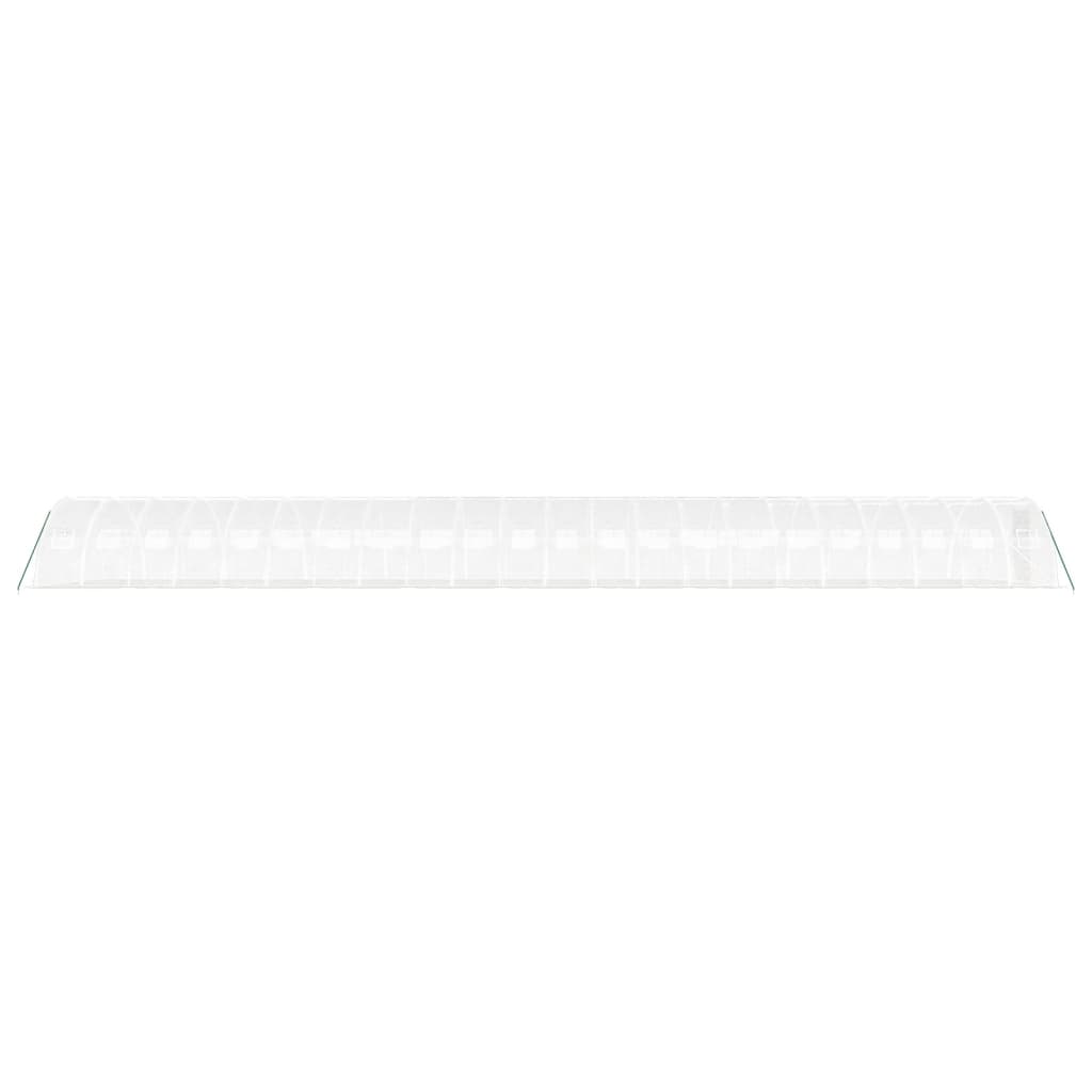 Estufa com estrutura de aço 88 m² 22x4x2 m branco