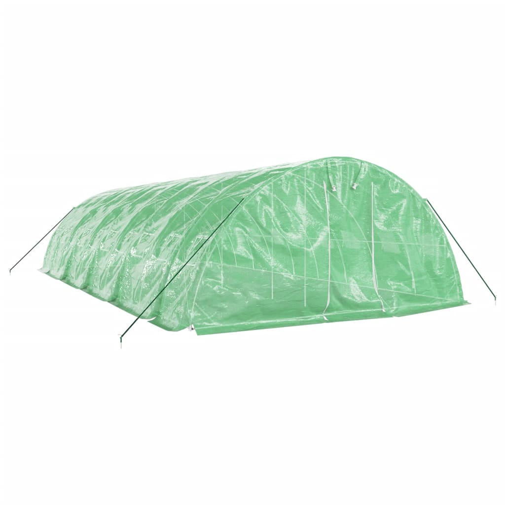 Estufa com estrutura de aço 50 m² 10x5x2,3 m verde
