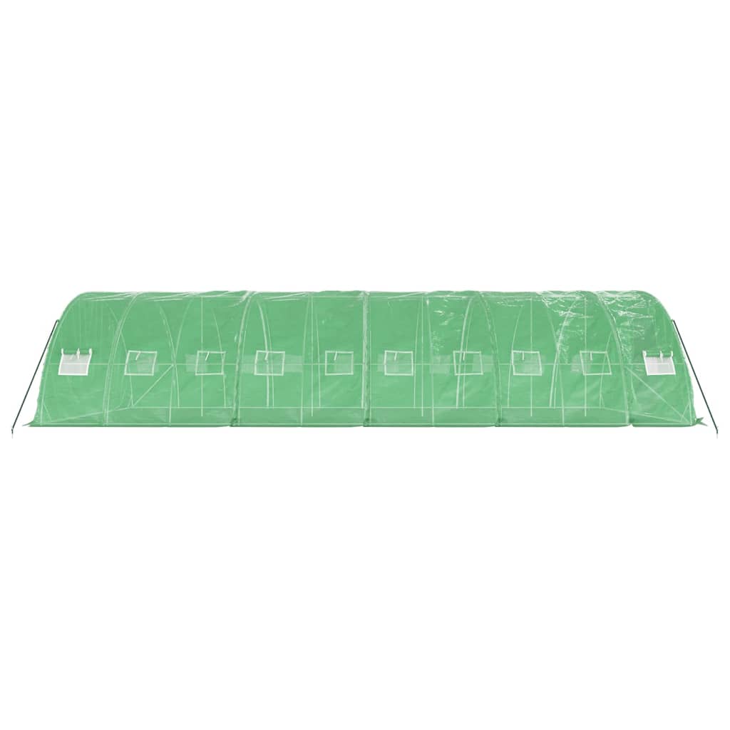 Estufa com estrutura de aço 50 m² 10x5x2,3 m verde