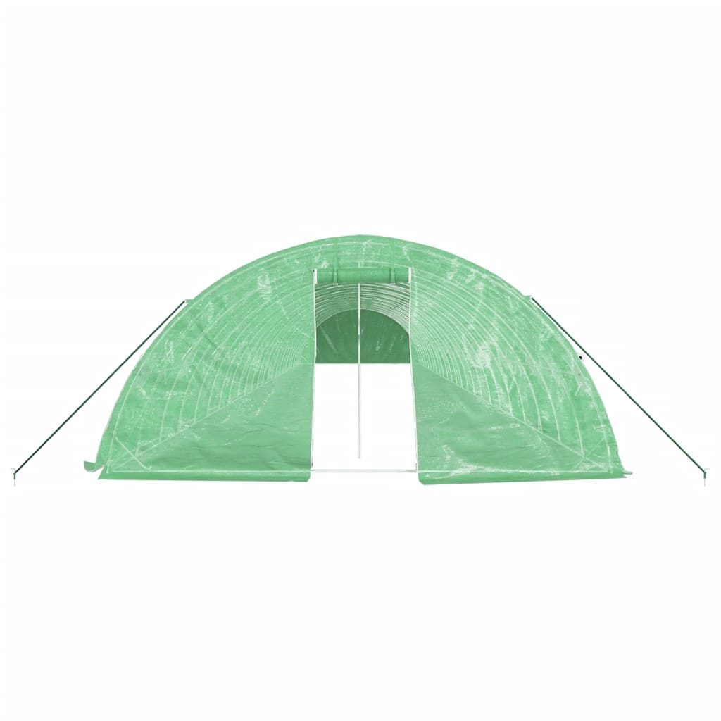 Estufa com estrutura de aço 120 m² 24x5x2,3 m verde