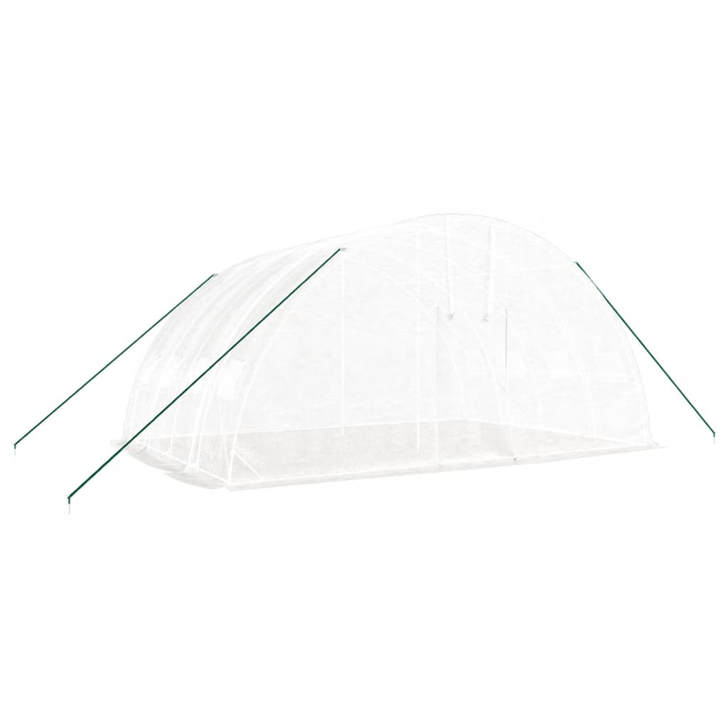 Estufa com estrutura de aço 24 m² 6x4x2,85 m branco