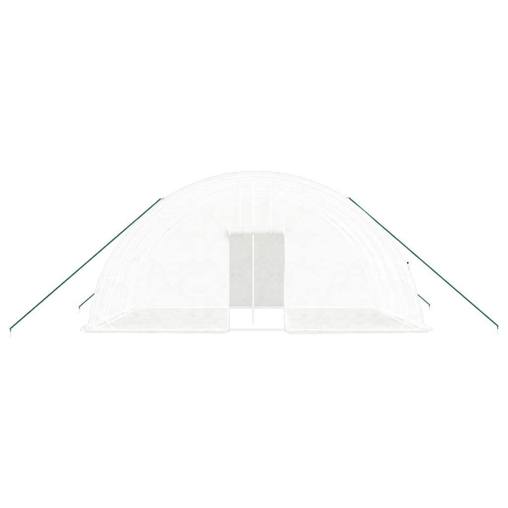 Estufa com estrutura de aço 24 m² 6x4x2,85 m branco