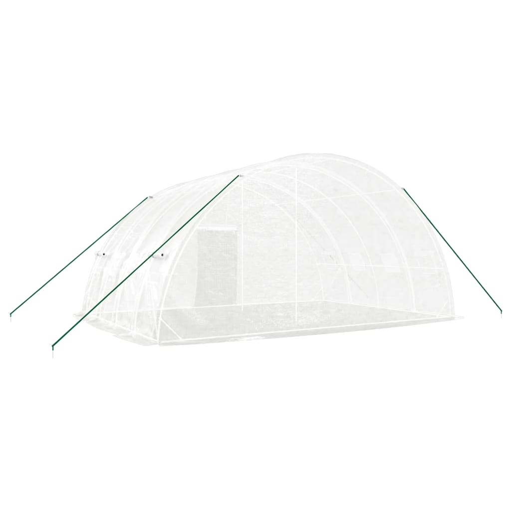 Estufa com estrutura de aço 24 m² 6x4x2,85 m branco
