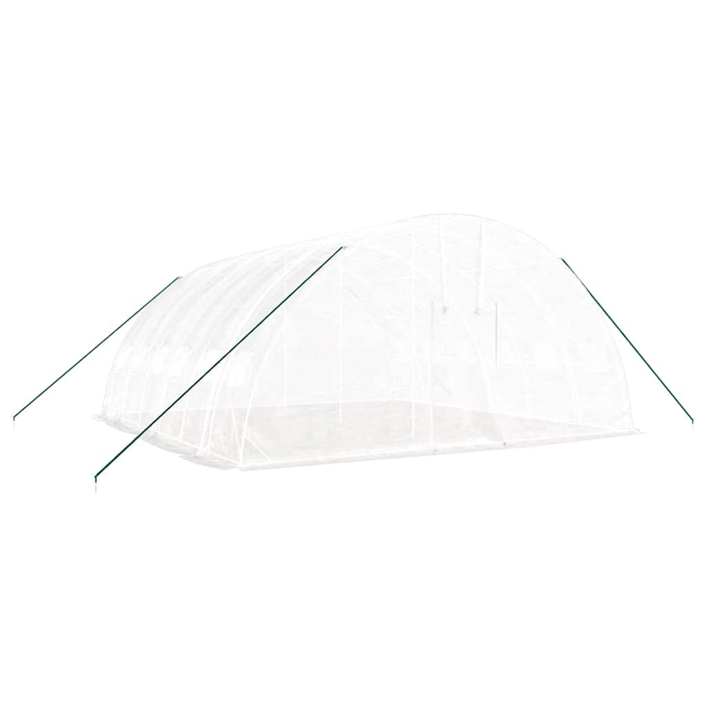 Estufa com estrutura de aço 36 m² 6x6x2,85 m branco