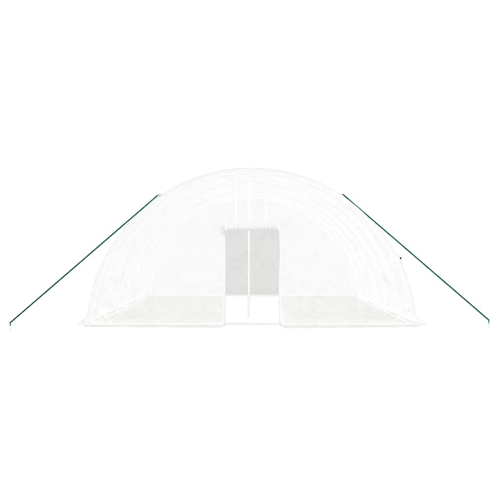 Estufa com estrutura de aço 36 m² 6x6x2,85 m branco