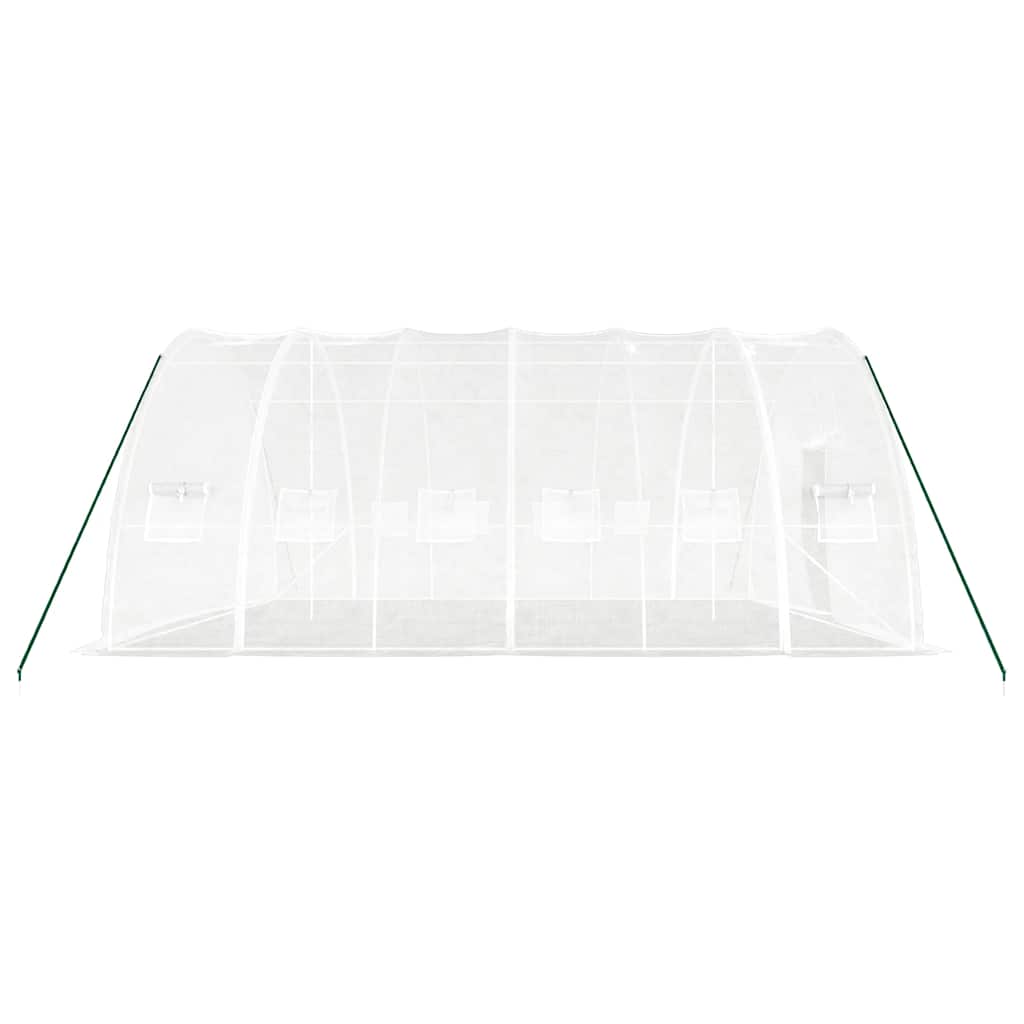 Estufa com estrutura de aço 36 m² 6x6x2,85 m branco