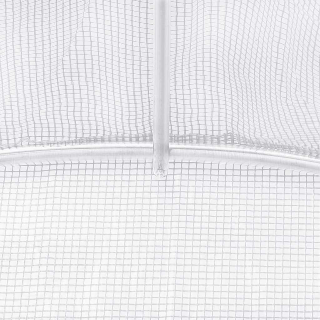 Estufa com estrutura de aço 36 m² 6x6x2,85 m branco