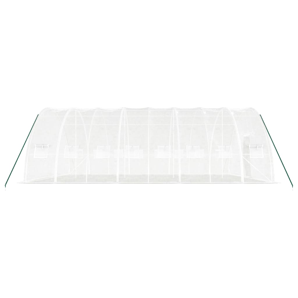 Estufa com estrutura de aço 48 m² 8x6x2,85 m branco