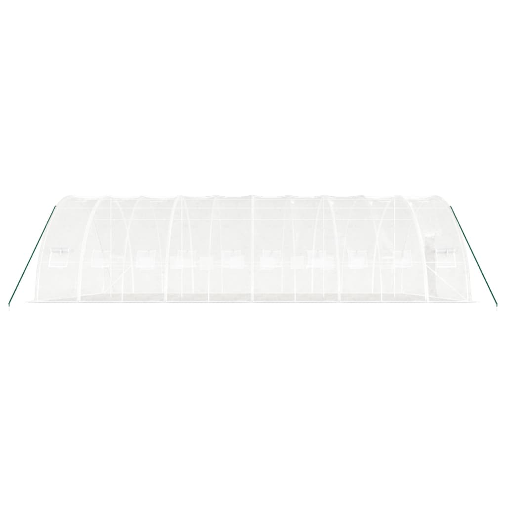 Estufa com estrutura de aço 60 m² 10x6x2,85 m branco
