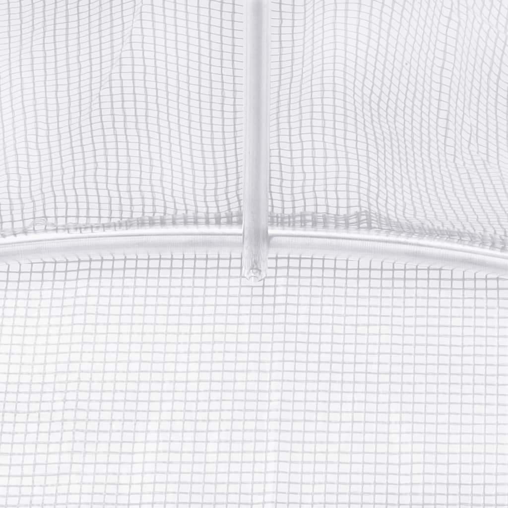 Estufa com estrutura de aço 60 m² 10x6x2,85 m branco