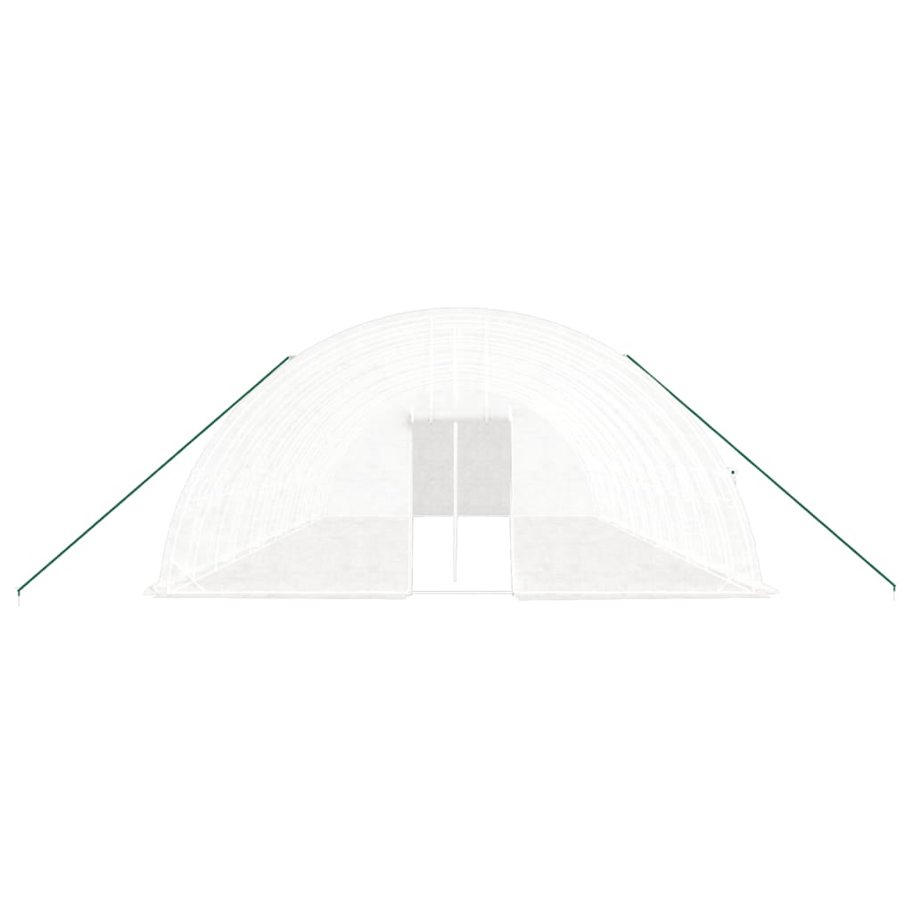 Estufa com estrutura de aço 72 m² 12x6x2,85 m branco