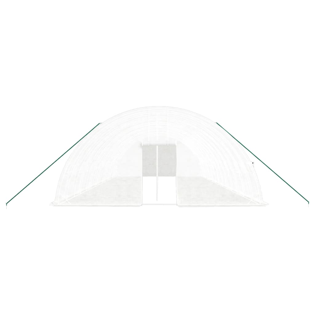 Estufa com estrutura de aço 84 m² 14x6x2,85 m branco